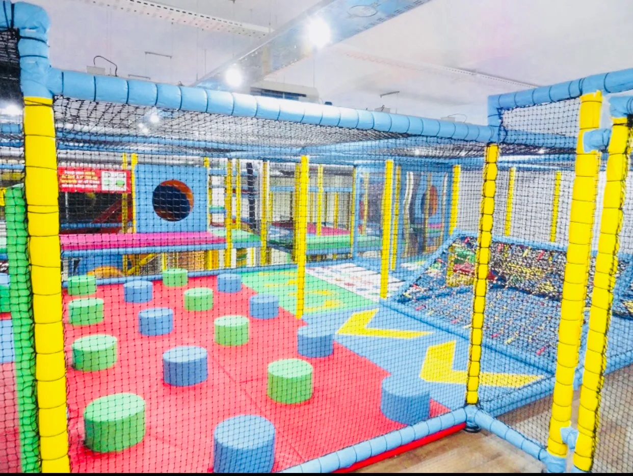 Home-schooled children enjoying soft play at Teenie Weenies